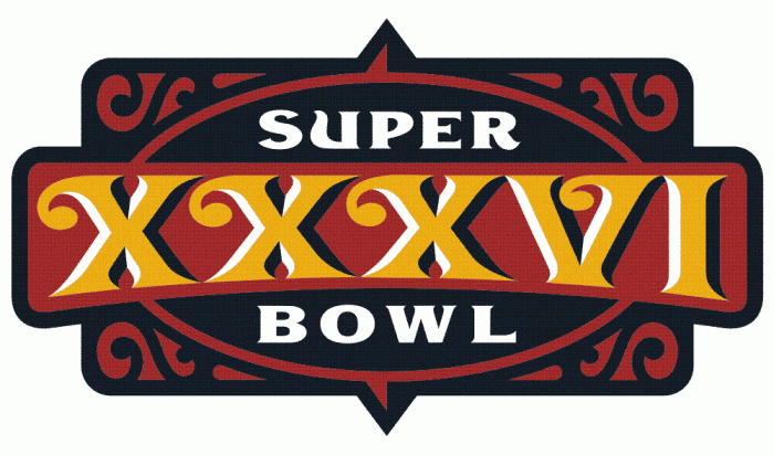 Super Bowl XXXVI Unused Logo t shirt iron on transfers